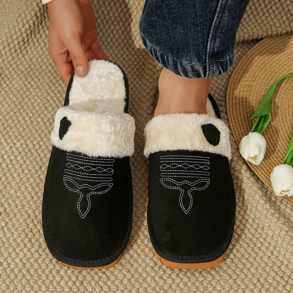 WesternTofflor™ | Cowboy-inspirerade tofflor med mjuk fleece