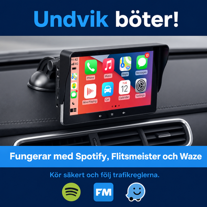 NordDrive Connect™ | Trådlös CarPlay- och Android Auto-skärm med Bluetooth, FM-sändare och stöd för backkamera