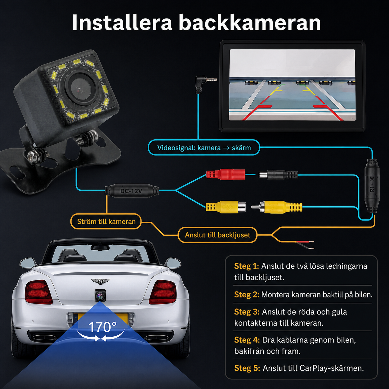 NordDrive Connect™ | Trådlös CarPlay- och Android Auto-skärm med Bluetooth, FM-sändare och stöd för backkamera