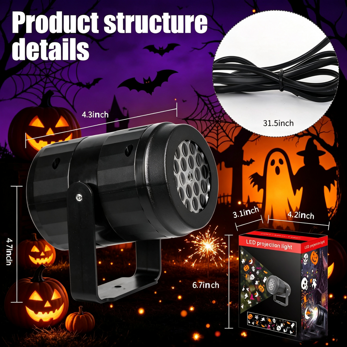 Halloweenprojektor | Skapa kuslig feststämning på sekunder 🎃👻