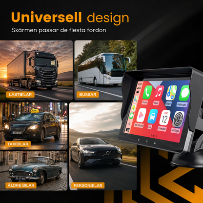 NordDrive Connect™ | Trådlös CarPlay- och Android Auto-skärm med Bluetooth, FM-sändare och stöd för backkamera