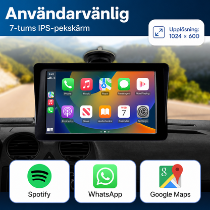 NordDrive Connect™ | Trådlös CarPlay- och Android Auto-skärm med Bluetooth, FM-sändare och stöd för backkamera