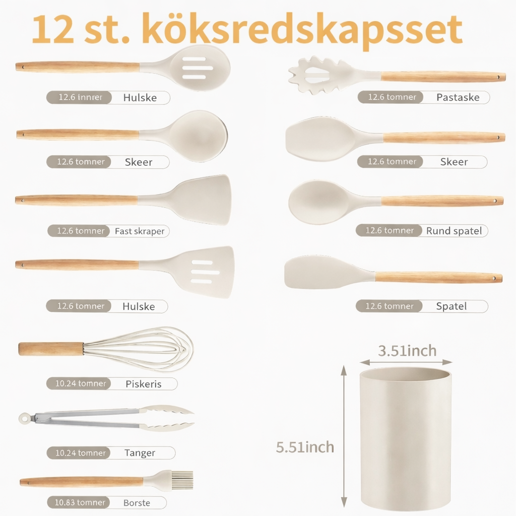 NordChef™ | Stilrent köksredskapsset för smidig matlagning varje dag