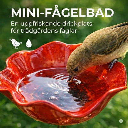 FågelFröjd™ Oas |  Fågelbad & vattenstation för trädgården