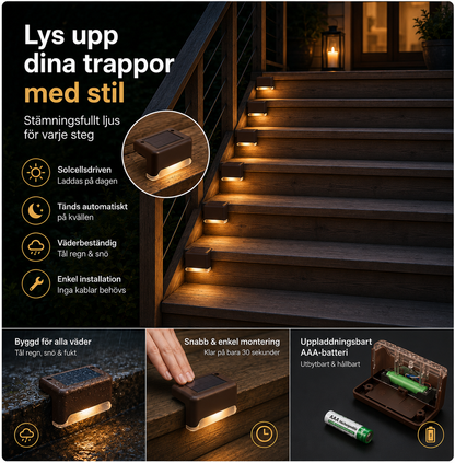 Solkant™ || Stämningsfullt solcellsljus, elegant längs varje kant