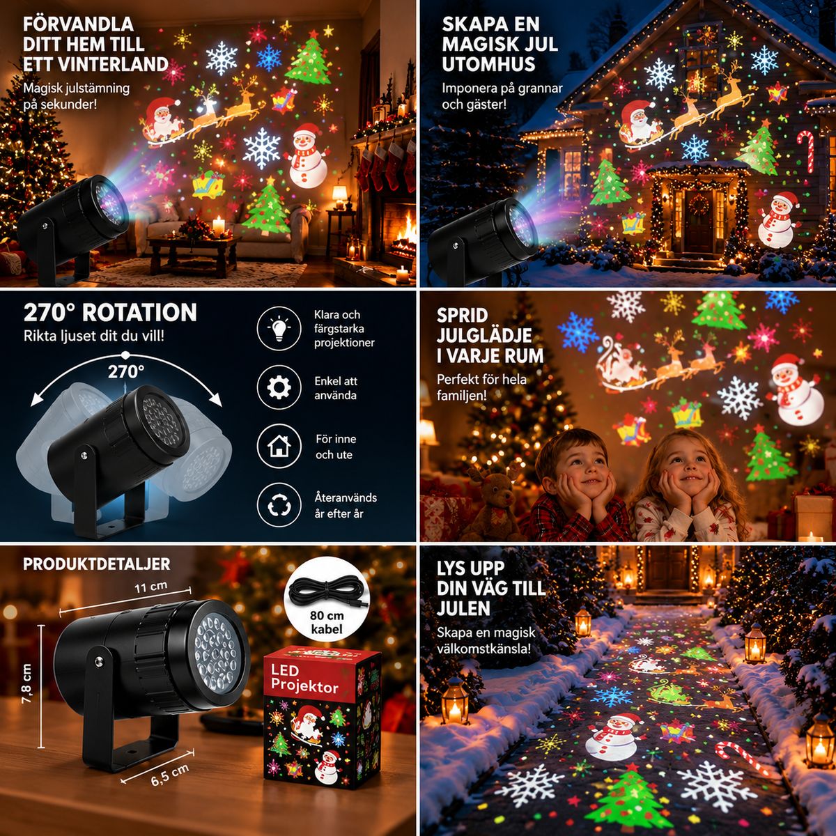 Julprojektor | Skapa magisk julstämning på sekunder 🎄✨