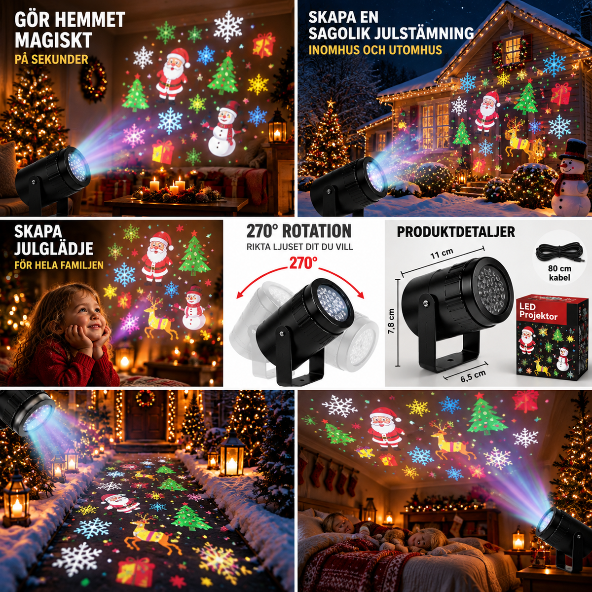 Julprojektor | Skapa magisk julstämning på sekunder 🎄✨