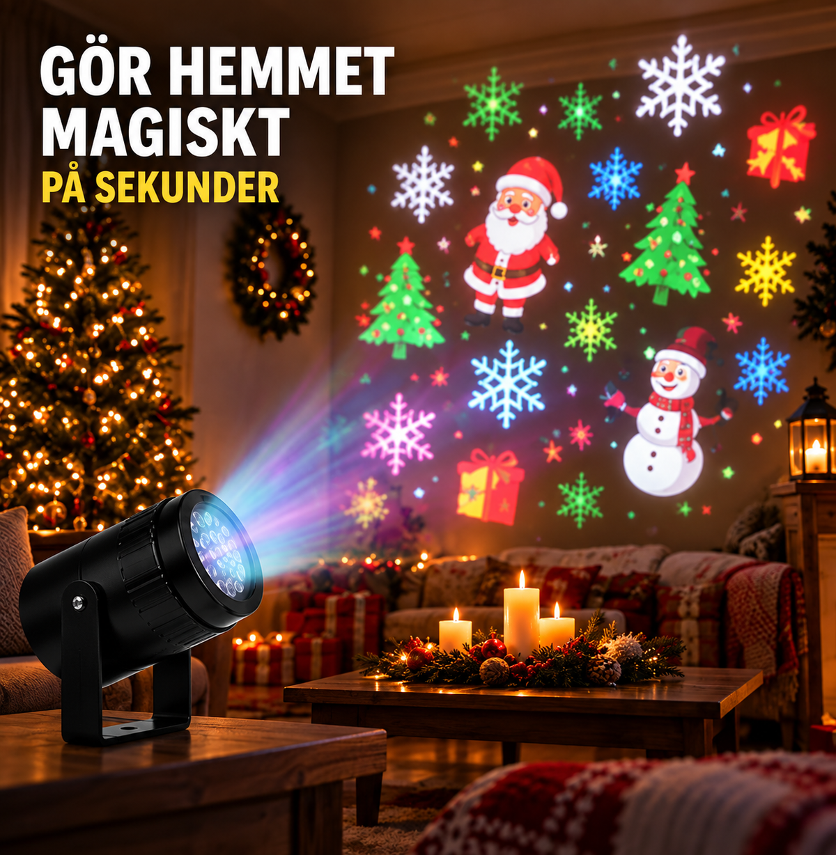 Julprojektor | Skapa magisk julstämning på sekunder 🎄✨