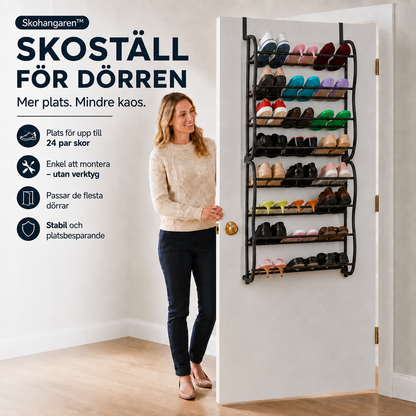 Skohängaren™ | Smart skoförvaring över dörren – plats för upp till 36 par skor