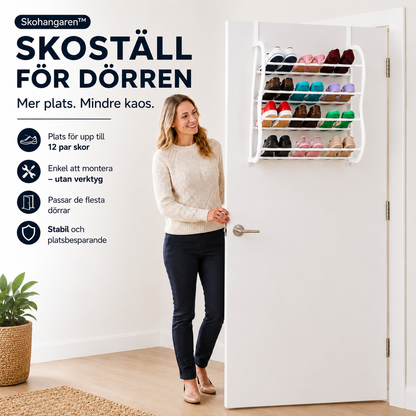 Skohängaren™ | Smart skoförvaring över dörren – plats för upp till 36 par skor