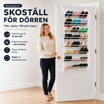 Skohängaren™ | Smart skoförvaring över dörren – plats för upp till 36 par skor