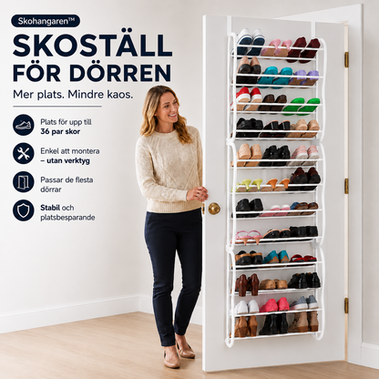Skohängaren™ | Smart skoförvaring över dörren – plats för upp till 36 par skor