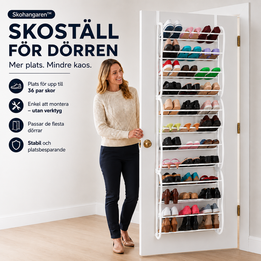 Skohängaren™ | Smart skoförvaring över dörren – plats för upp till 36 par skor