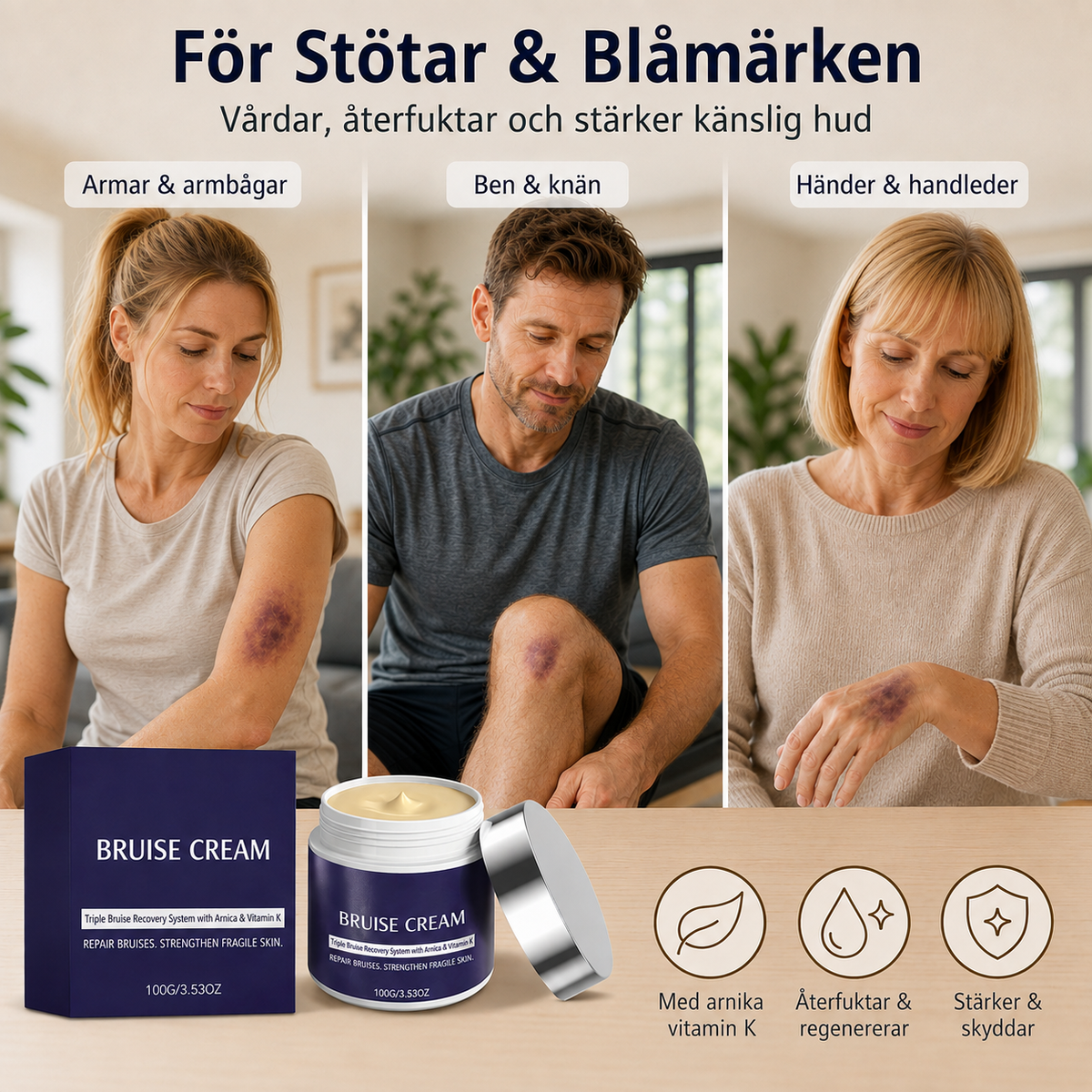 DermaCare™ | Vårdande kräm för tunn hud & synliga blåmärken