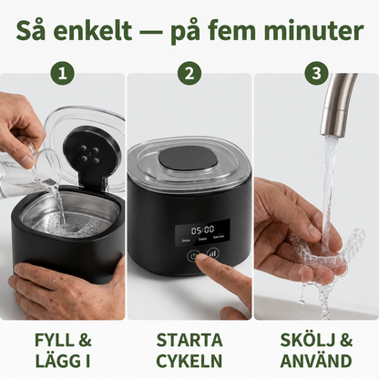 BettRen™ | Ultraljudsrengörare. Ultraljudsrengöring för tandskena på 5 min