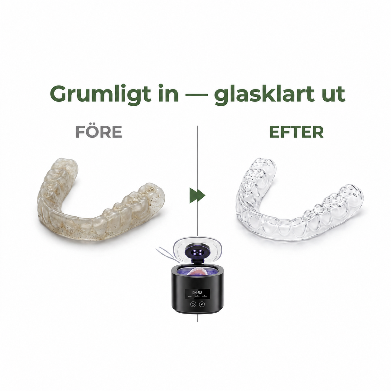 BettRen™ | Ultraljudsrengörare. Ultraljudsrengöring för tandskena på 5 min