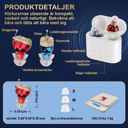 Hörly™ – Diskret hörhjälp med brusreducering