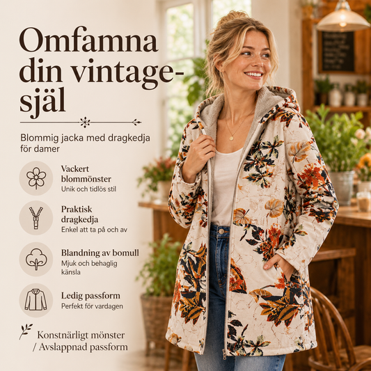 BlomRo™ | Mjuk jacka med vintageblommönster
