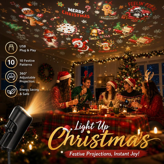 JulMagi™ | HD-julprojektor med magiska ljuseffekter🎄🌟