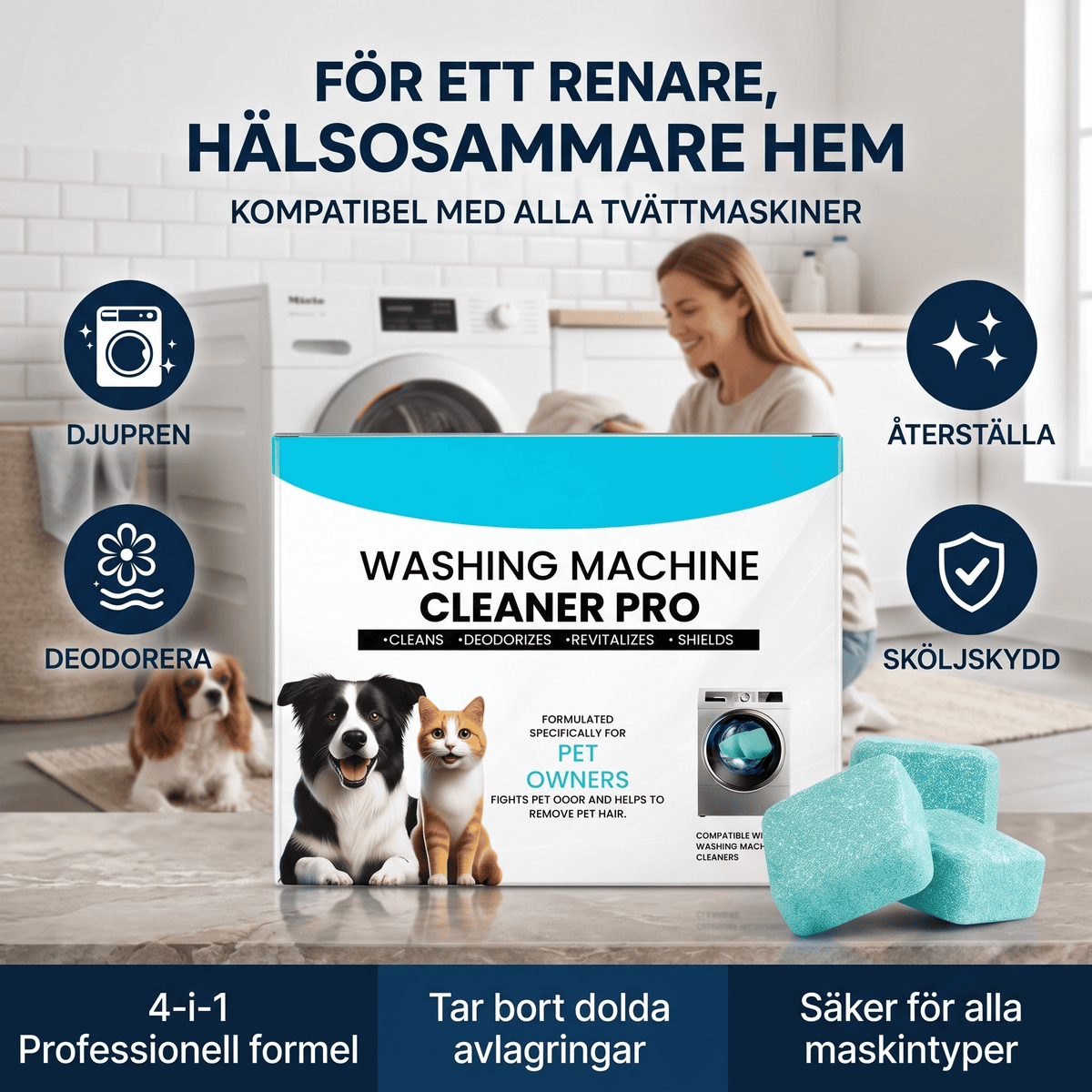 TrumRen™ – Djuprengörande tabletter för en ren och fräsch tvättmaskin