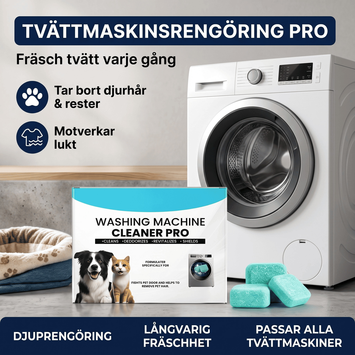 TrumRen™ – Djuprengörande tabletter för en ren och fräsch tvättmaskin