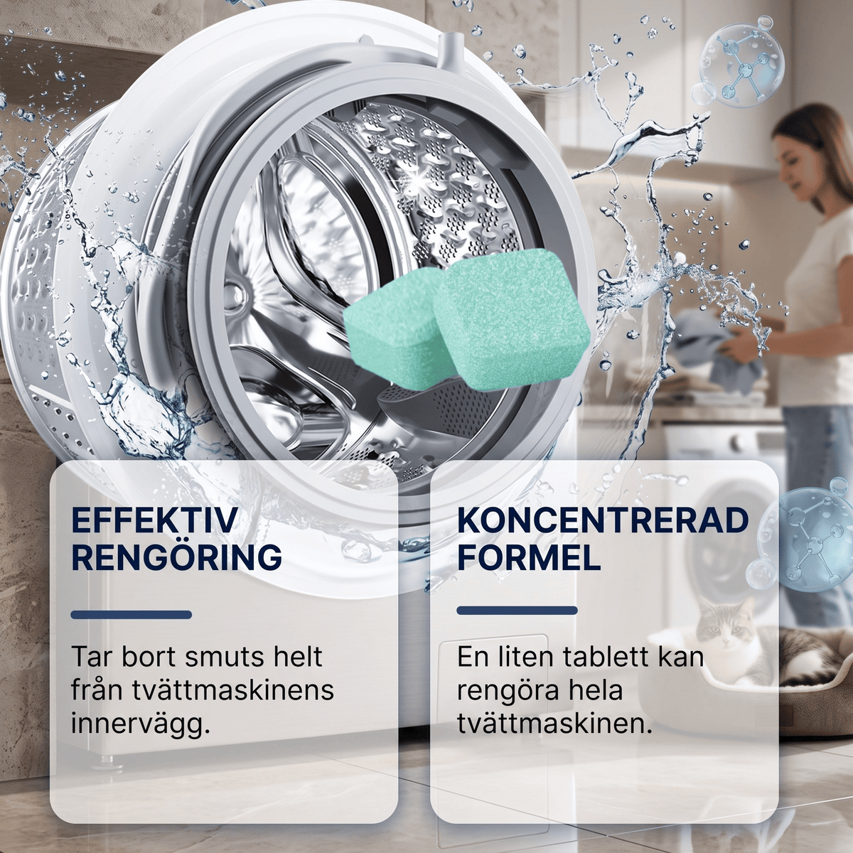 TrumRen™ – Djuprengörande tabletter för en ren och fräsch tvättmaskin