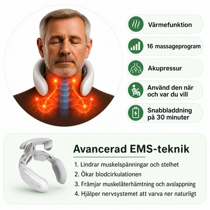 NackRo™ Pro | Nackmassage med TENS, EMS och värme