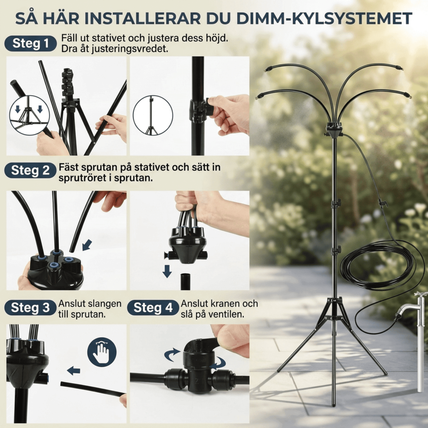 SvalMist™ | Portabelt kylsystem med svalkande vattendimma