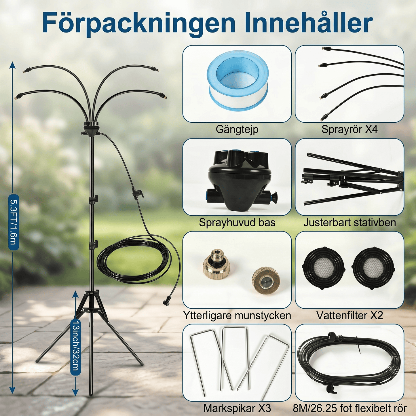 SvalMist™ | Portabelt kylsystem med svalkande vattendimma