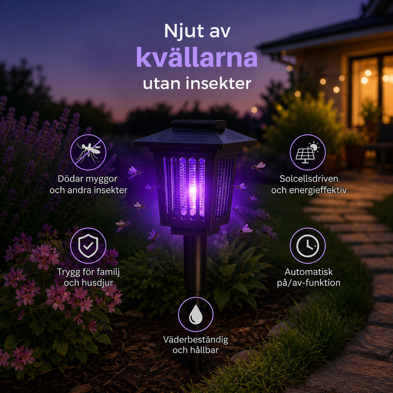 MyggFri™ Sollykta |  Njut av sommarkvällar utan mygg