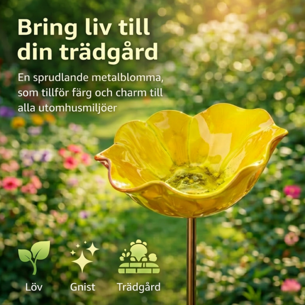 FågelFröjd™ Oas |  Fågelbad & vattenstation för trädgården
