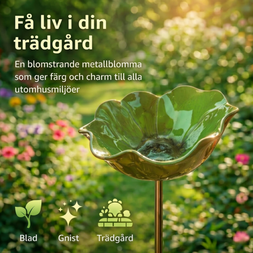 FågelFröjd™ Oas |  Fågelbad & vattenstation för trädgården