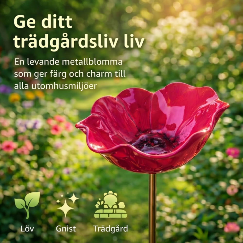 FågelFröjd™ Oas |  Fågelbad & vattenstation för trädgården