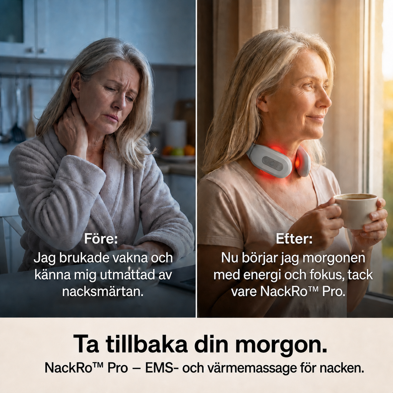 NackRo™ Pro | Nackmassage med TENS, EMS och värme